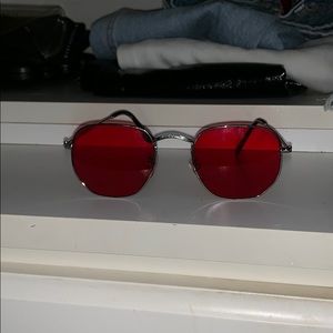 Red lens sunglasses